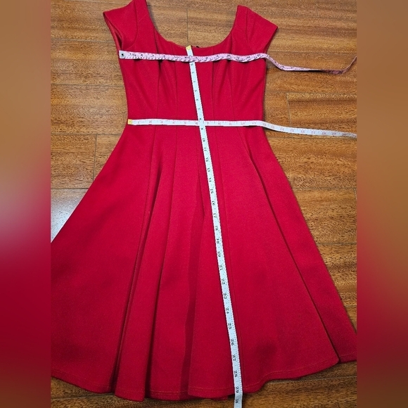 Bailey 44 Red Cap Sleeve Fit & Flare Scoop Neck Dress Size XS - Picture 9 of 14